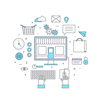 on-line alışveriş kavramı