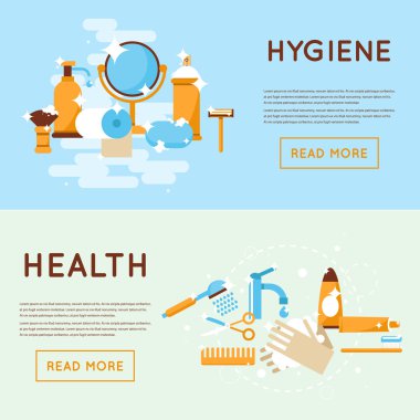 Kişisel günlük hijyen illüstrasyon