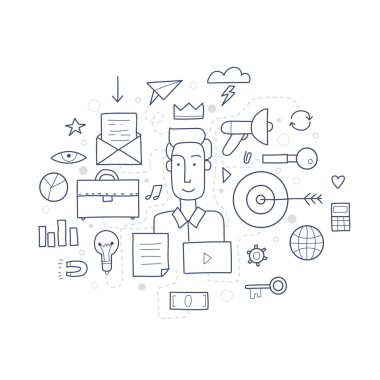 Tasarım doodle e-posta pazarlama