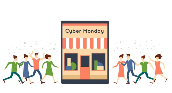 Cyber Pazartesi Satılık Mağaza — Stok Vektör