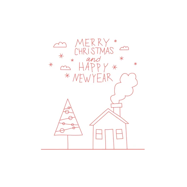 Joyeux Noël et bonne année. — Image vectorielle