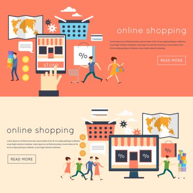 on-line alışveriş kavramı