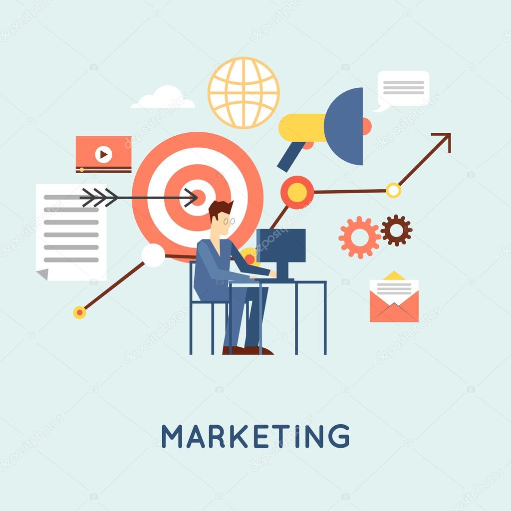 Marketing flat illustration