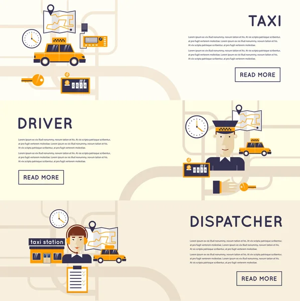 Taxi dienstverleningsconcept — Stockvector