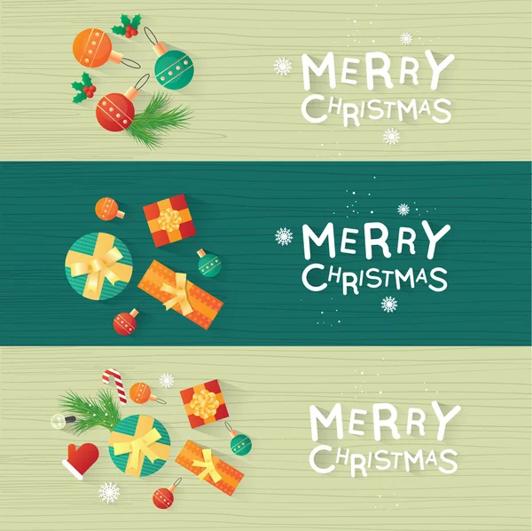 Feliz Navidad Banners — Vector de stock