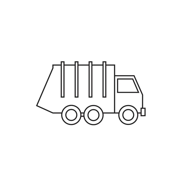 Müllwagen mit Ladung — Stockvektor