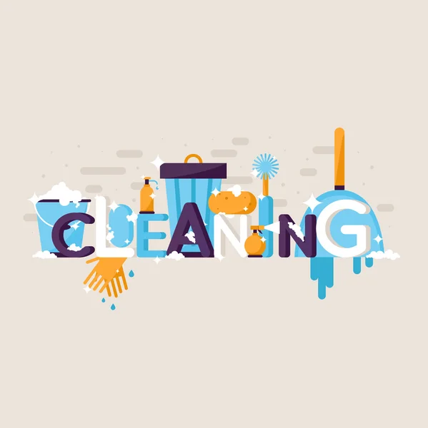 Servicios de limpieza ilustración . — Vector de stock