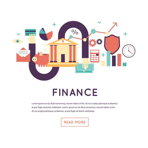 Finance, portefeuille d'investissement illustration . — Image vectorielle