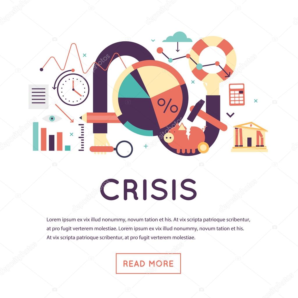 Crisis economic illustration