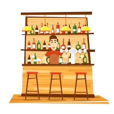 Barmen barın arkasında Bar.