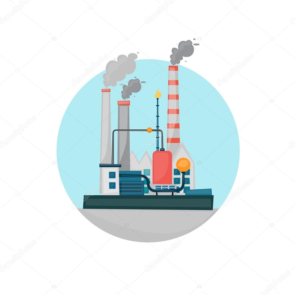 Oil extraction plant — Stock Vector © odis 99637514