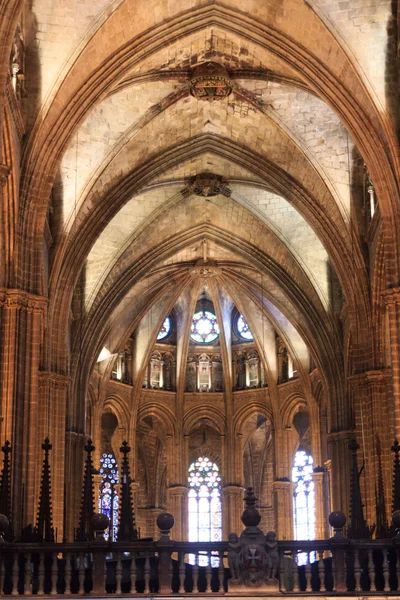 View of the Barcelona Cathedral interior, Spain — Stock Photo, Image
