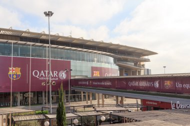 Dışarıda Camp Nou Barcelona futbol stadyumu