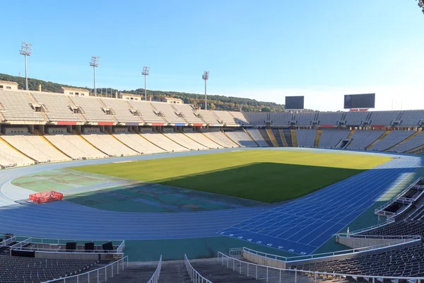 山モンジュイック、スペインのバルセロナ オリンピック スタジアム (Estadi オリンピックリュイスの Companys) — ストック写真