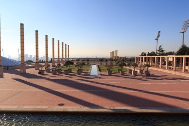 Montjuic üzerinde Barselona Olimpiyat Parkı (Anella Olimpica)