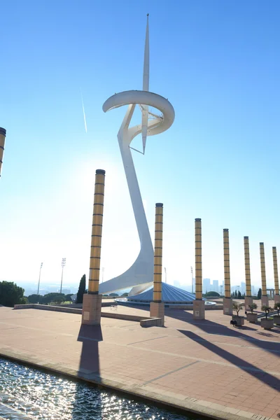 Montjuic Communications Tower at barcelona olympic park — Stock Photo, Image