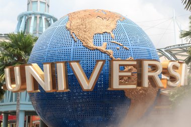 Universal Studios Singapore Island resort Sentosa üzerinde evrensel dünya