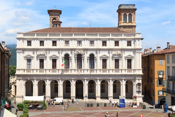 Palazzo Nuovo a Bergamo, Città Alta, Italia — Foto Stock