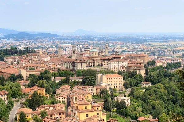 Panorama üst şehir Citta Alta Bergamo, İtalya — Stok fotoğraf