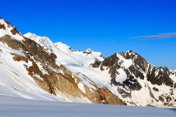 Bergsneeuw Panorama Top Sexegertenspitze Ochtend Bij Zonsopgang Tirol Alpen Oostenrijk — Stockfoto