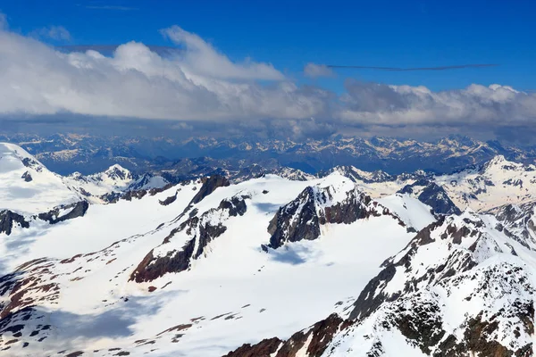 Panorama Neve Montagna Sulla Catena Principale Delle Alpi Visto Dalla — Foto Stock