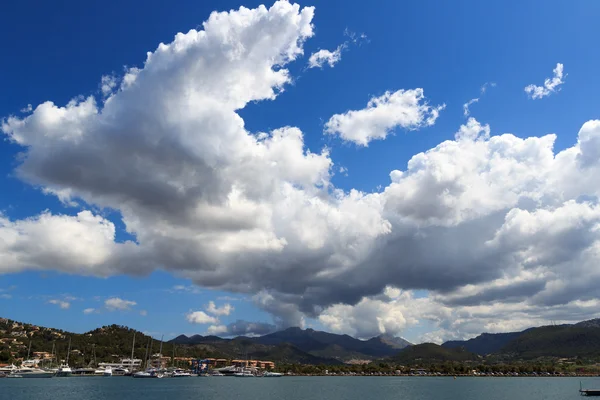 Sky with clouds over Port d'Andratx, Majorca, Spain — Stock Photo, Image