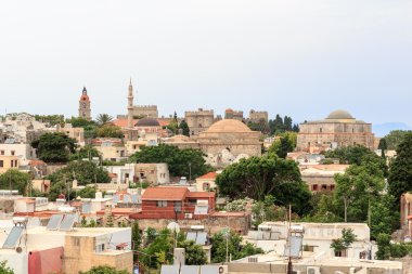 Rhodes city, Yunanistan tarihi şehir panoraması