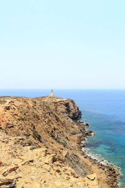 Alter Leuchtturm auf der Halbinsel Prasonisi in Rhodos, Griechenland — Stockfoto