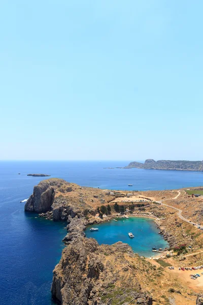 St Pauls Bay Lindos Rodos, Yunanistan — Stok fotoğraf