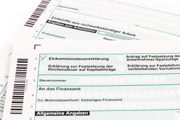 Form der Einkommensteuererklärung — Stockfoto