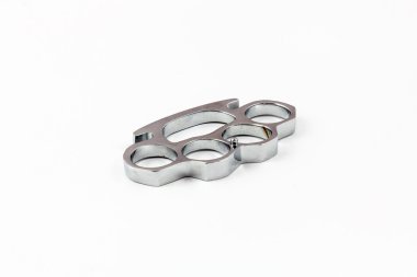 Brass knuckles weapon with white background clipart