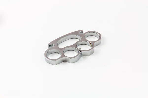Brass knuckles weapon with white background — Stock Photo, Image