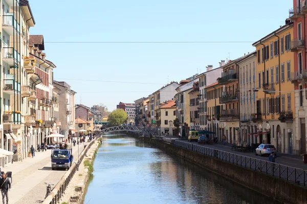 Canal Naviglio Grande en Milán —  Fotos de Stock