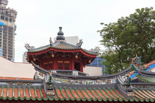 Pagoda na buddhistickými chrám v chinatown, Singapur — Stock fotografie