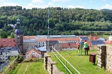 Sakson İsviçre Bad Schandau bakarak Schlossbastei turist