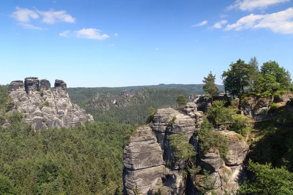 Neurathen Castle at rocks Bastei in Rathen, Saxon Switzerland — Stock Photo, Image