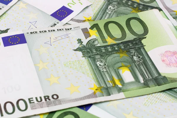 Geld Hintergrund - hundert (100) Euro-Banknoten — Stockfoto