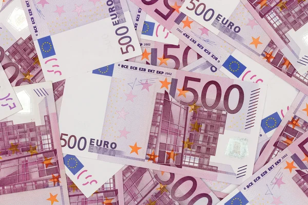 Kontekst pieniądza - 500 banknotów euro — Zdjęcie stockowe