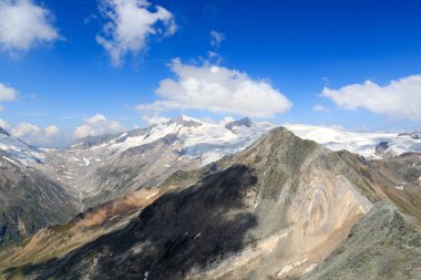 Dağ buzul panorama Zirvesi Grossvenediger Hohe Tauern Alps, Avusturya için