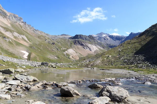 Panorama avec montagne Weissspitze à Hohe Tauern Alpes, Autriche — Photo