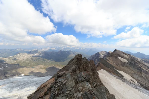 Panorama de glaciares de montaña en Hohe Tauern Alps, Austria — Foto de Stock