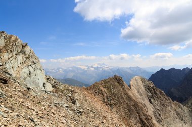 Dağ Grossglockner ve buzullar Hohe Tauern Alps, Avusturya için Panorama görünüm
