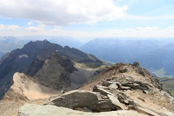 Horské panorama ve Vysoké Taury Alpy, Rakousko — Stock fotografie