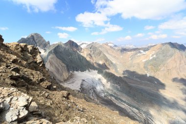 Hohe Tauern Alps, Avusturya için dağ ve buzul panorama
