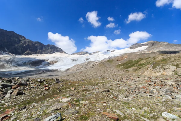 Ледниковая панорама с горной палочкой в Hohe Tauern Alps, Австрия — стоковое фото