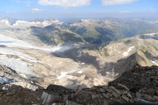 Panorama de glaciares de montaña en Hohe Tauern Alps, Austria — Foto de Stock