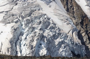 Buzul crevasses Grossvenediger Hohe Tauern Alps, Avusturya için ile
