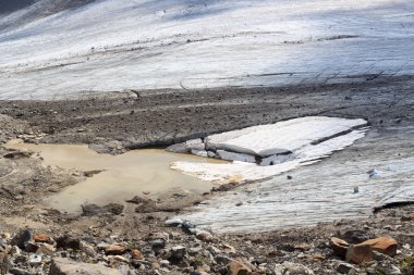 Buzul crevasses Grossvenediger Hohe Tauern Alps, Avusturya için ile
