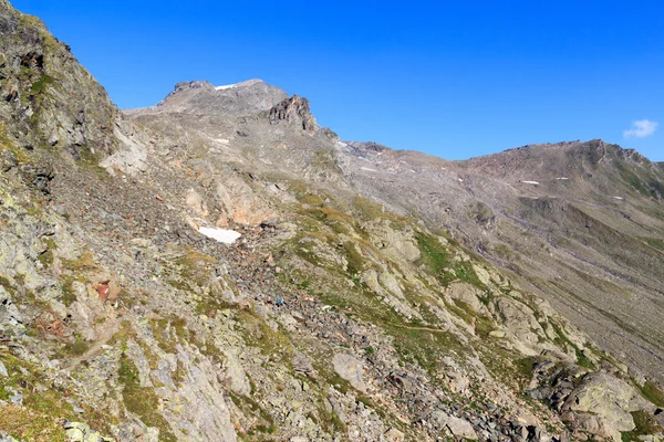 Panorama con montaña Kristallwand en Hohe Tauern Alps, Austria — Foto de Stock