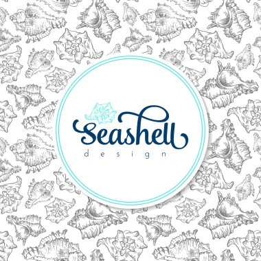 Kroki seashell kartı şablonu